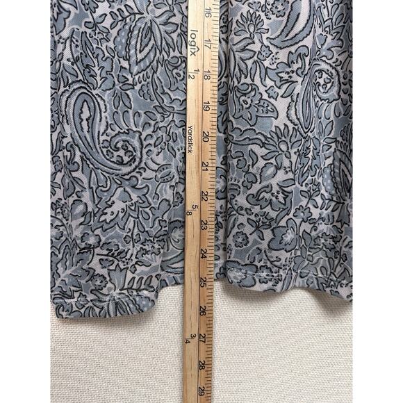 Day Trip BKE BLUE WHITE FLORAL BABYDOLL TUNIC PEASANT TOP BLOUSE Long Sleeve NWT - Picture 16 of 16